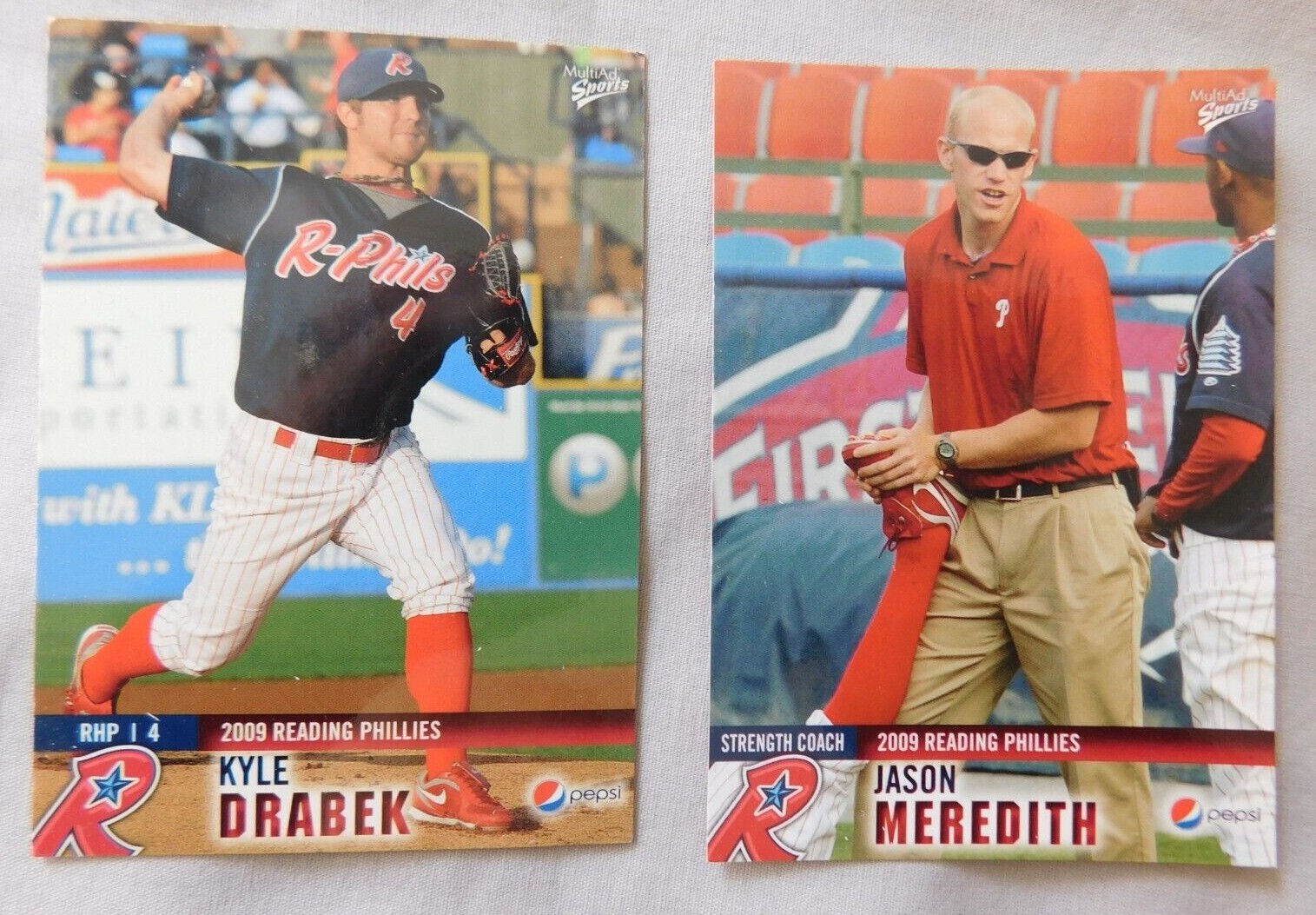 2009 MultiAd Reading Phillies SGA Baseball Card Pick one