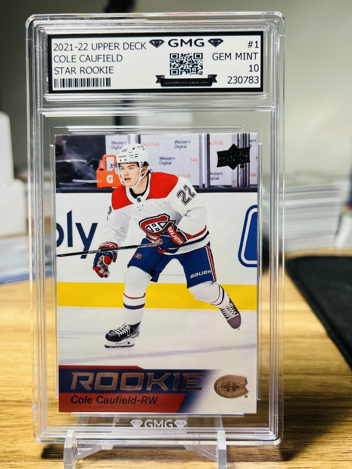 2021-22 Upper Deck Cole Caufield Star Rookie GMG Graded 10 Gem Mint 💎 RC