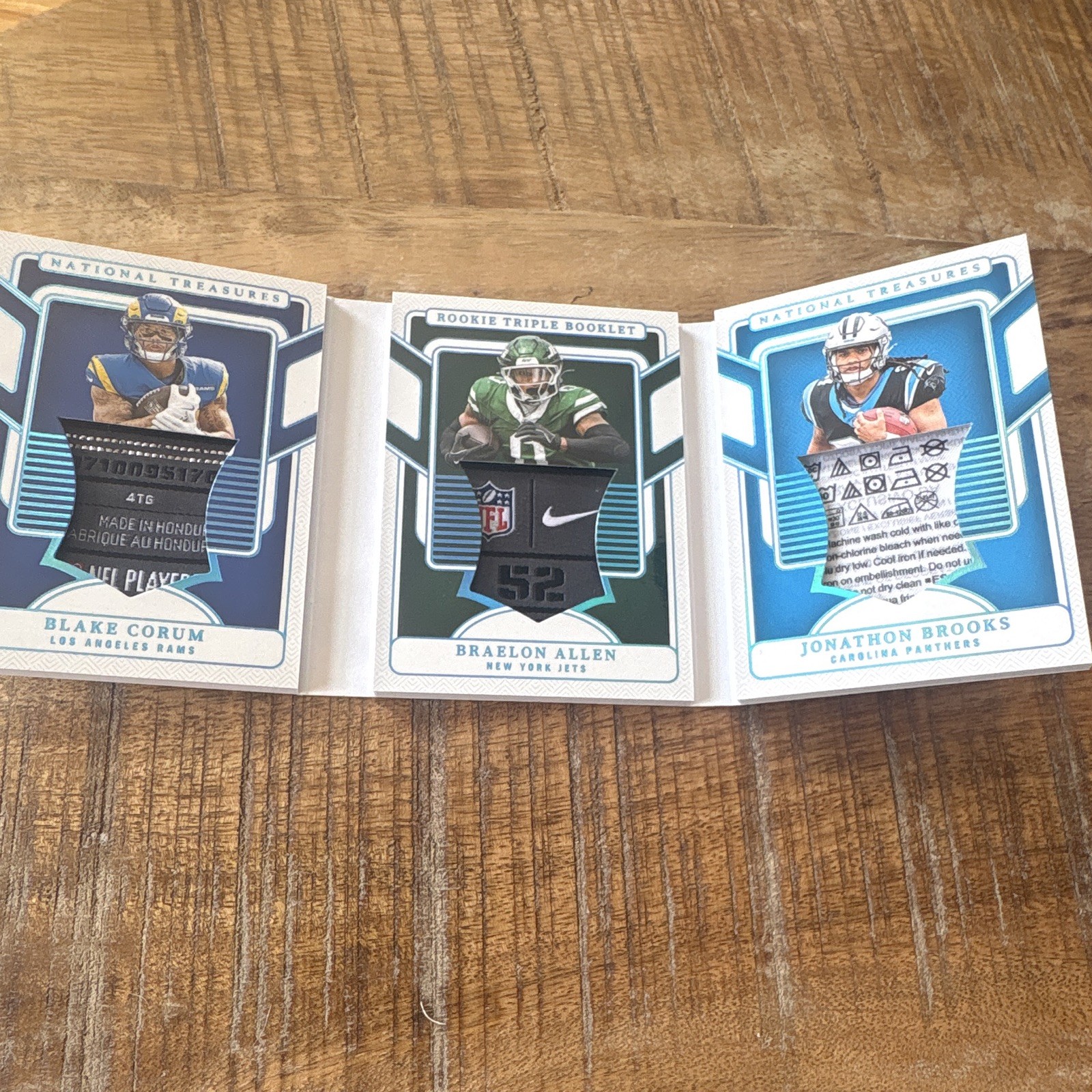 TRIPLE RC LAUNDRY TAG BOOKLET /3! Blake Corum, Braelon Allen And Jonathan Brooks