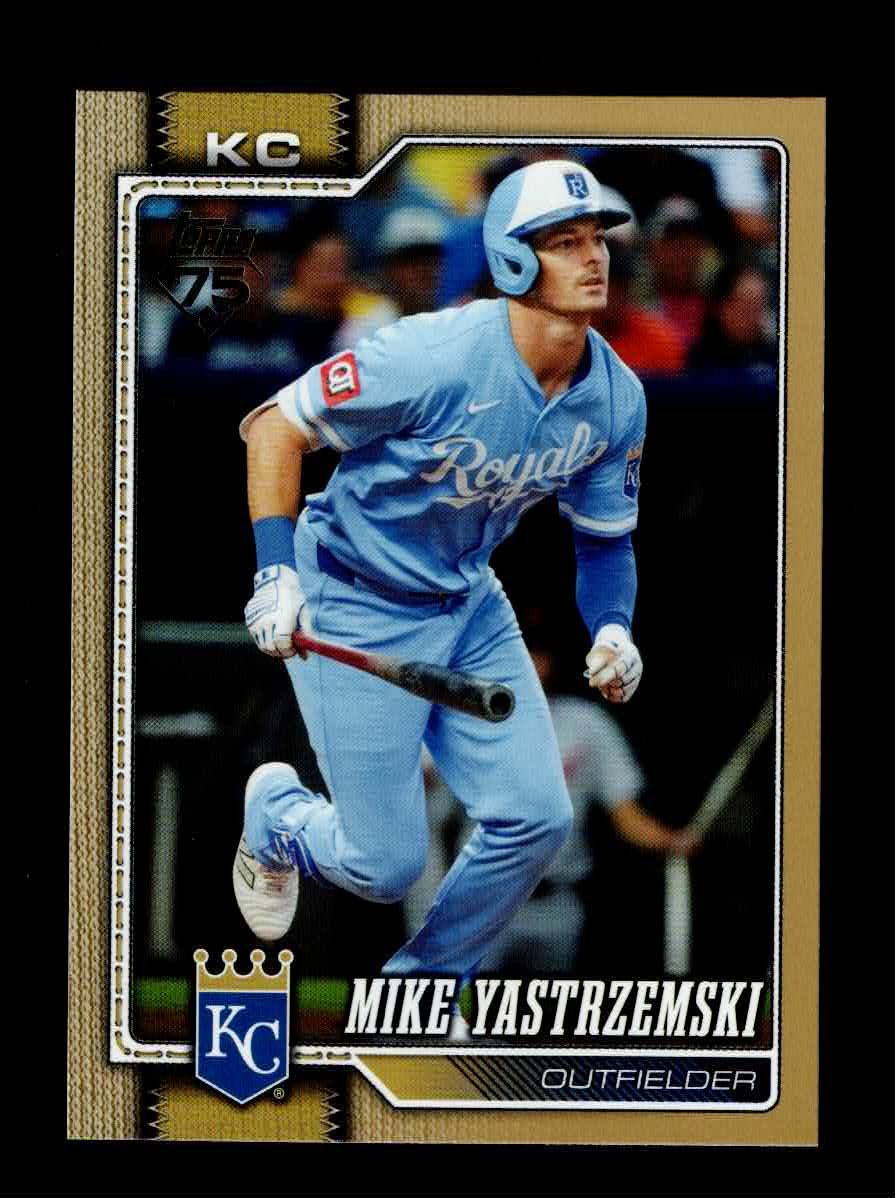 2026 Topps Series 1 #242 MIKE YASTRZEMSKI Kansas City Royals /2026 GOLD Parallel
