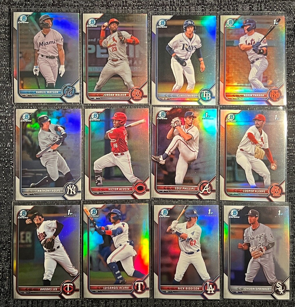 2022 Bowman Chrome Draft Baseball Refractor Complete Your Set You Pick Card