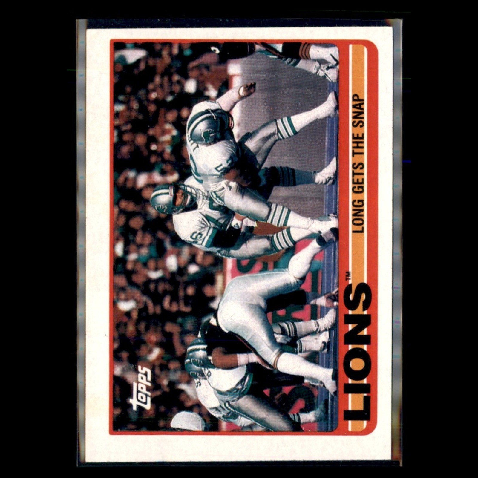Lions Team Leaders (Long Gets the Snap) #360 1989 Topps Detroit Lions Football