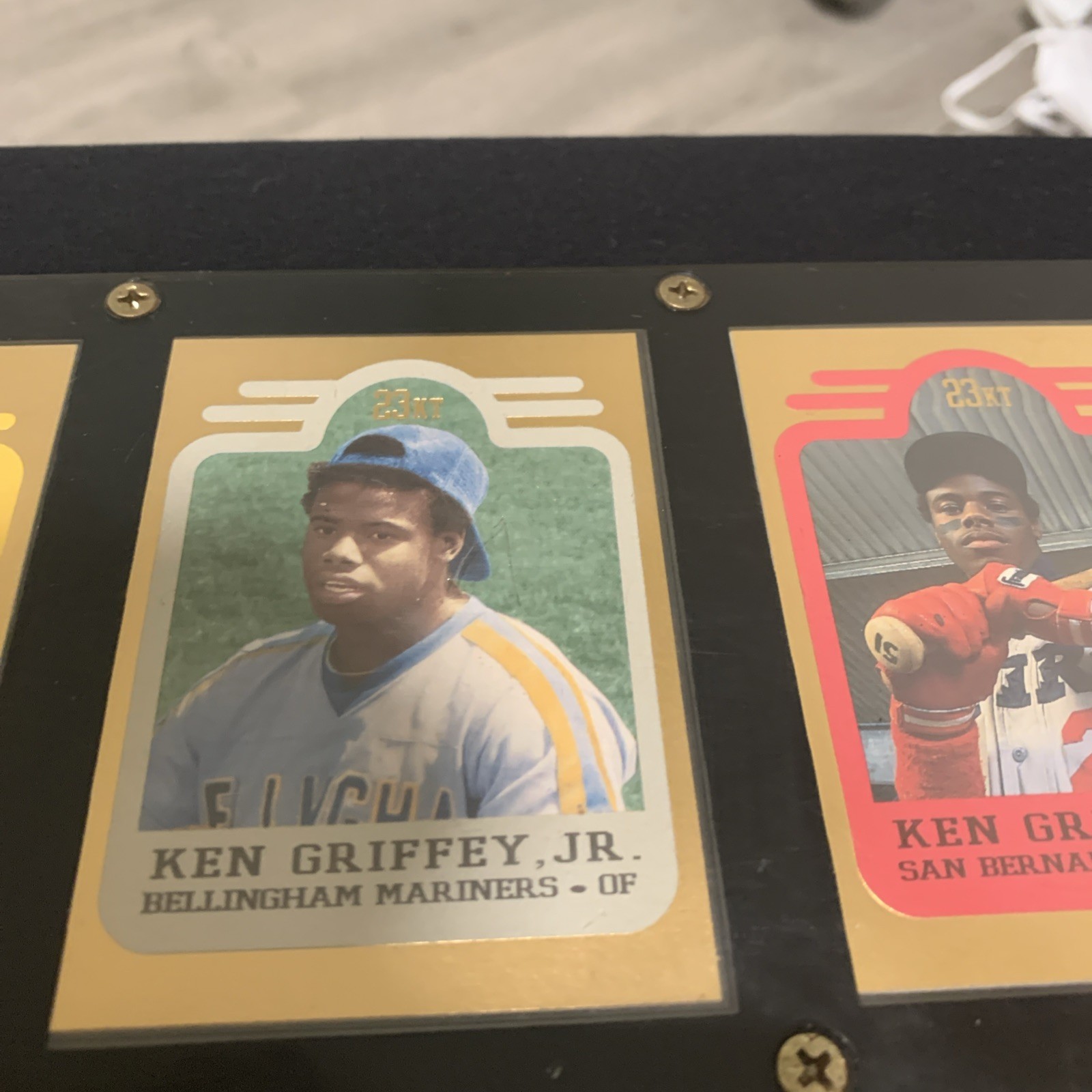 Ken Griffey JR 1991 Bleachers Baseball 23KT (3) Card Matching # Set /10000