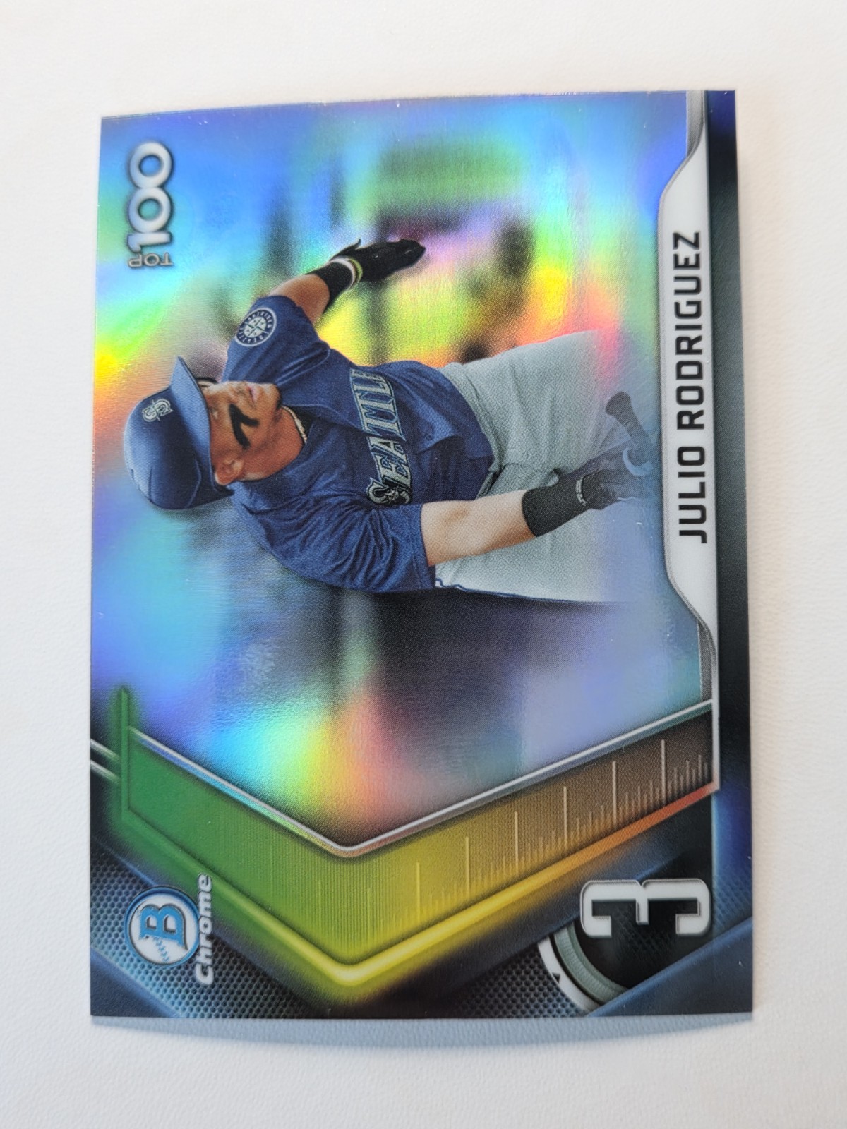 2022 Bowman Chrome Top 100 Julio Rodriguez BTP 3 Mariners
