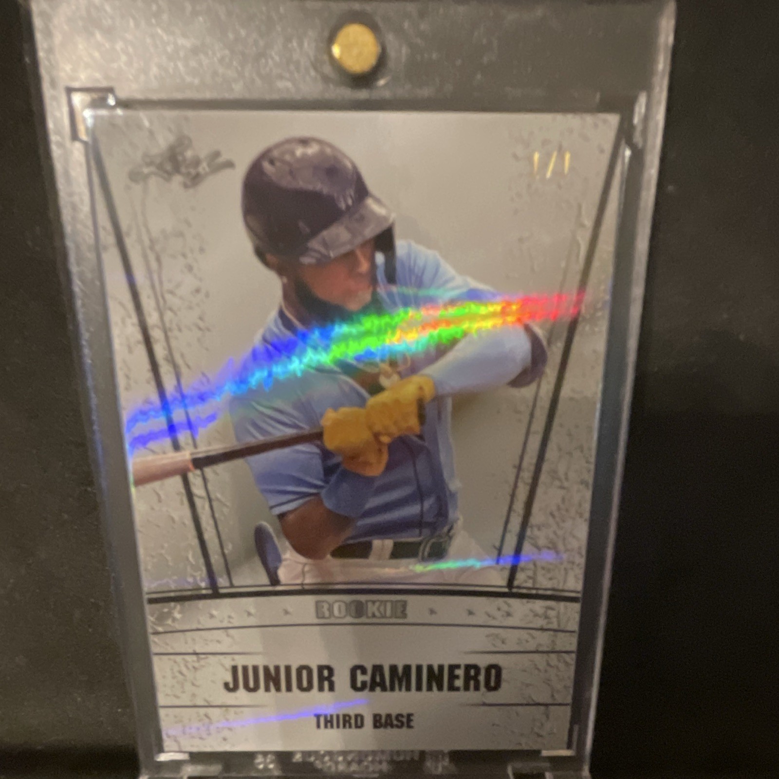 💥Leaf 2023 Leaf Draft Junior Caminero Rookie #189 Rays 1/1 refractor💥