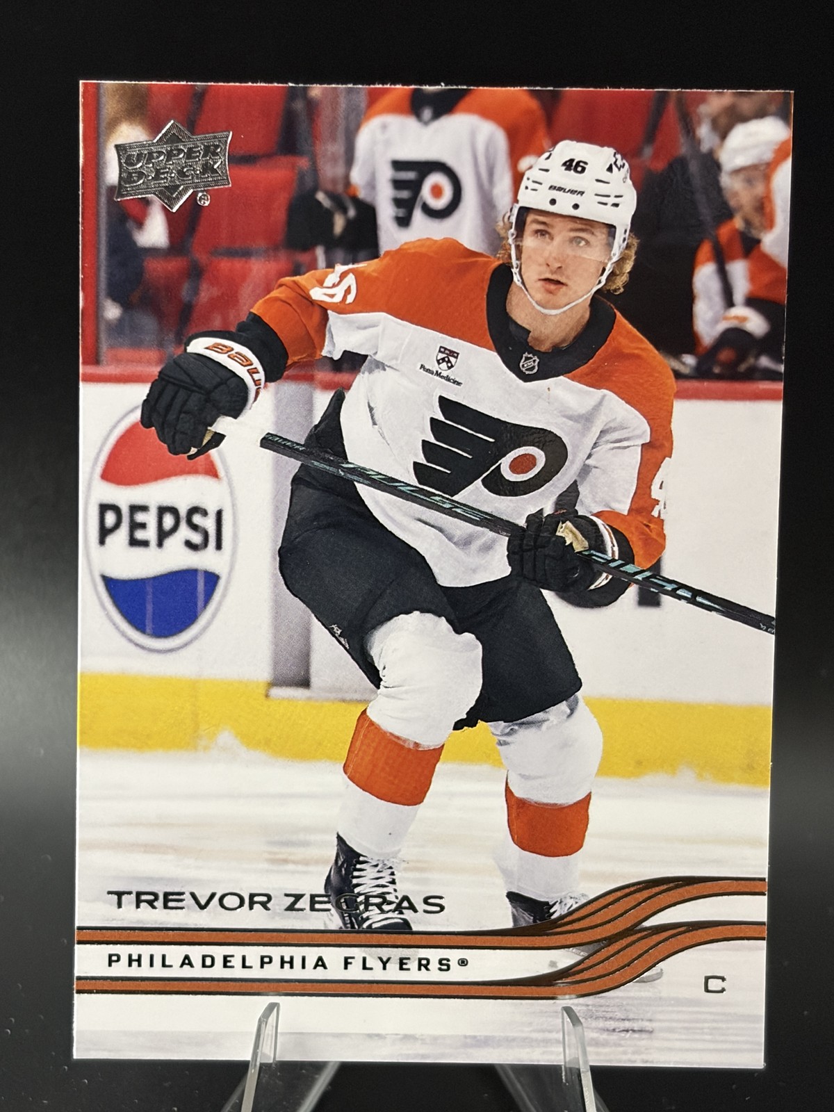 #593 Trevor Zegras 2025-26 Upper Deck Philadelphia Flyers