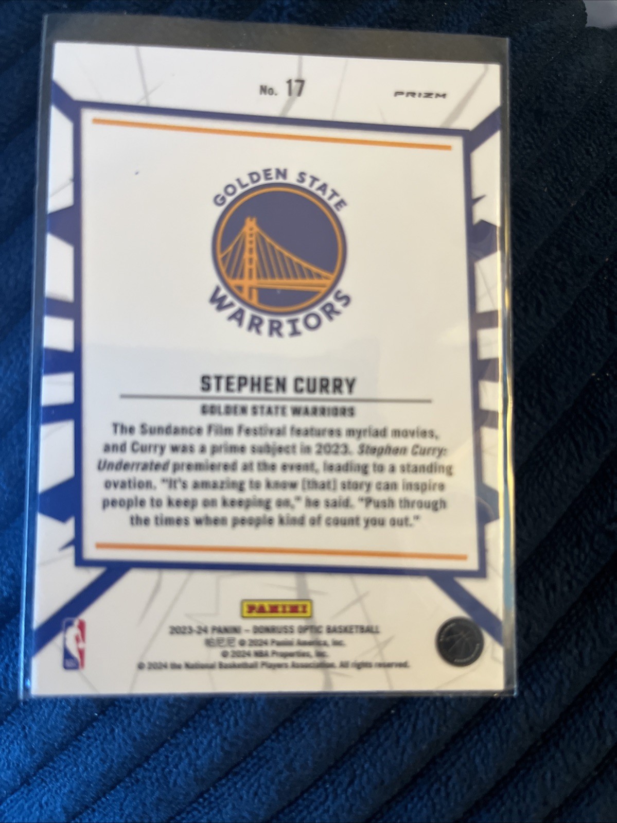 2023-24 Panini Prizm Donruss Optic Basketball Stephen Curry No 17 My House