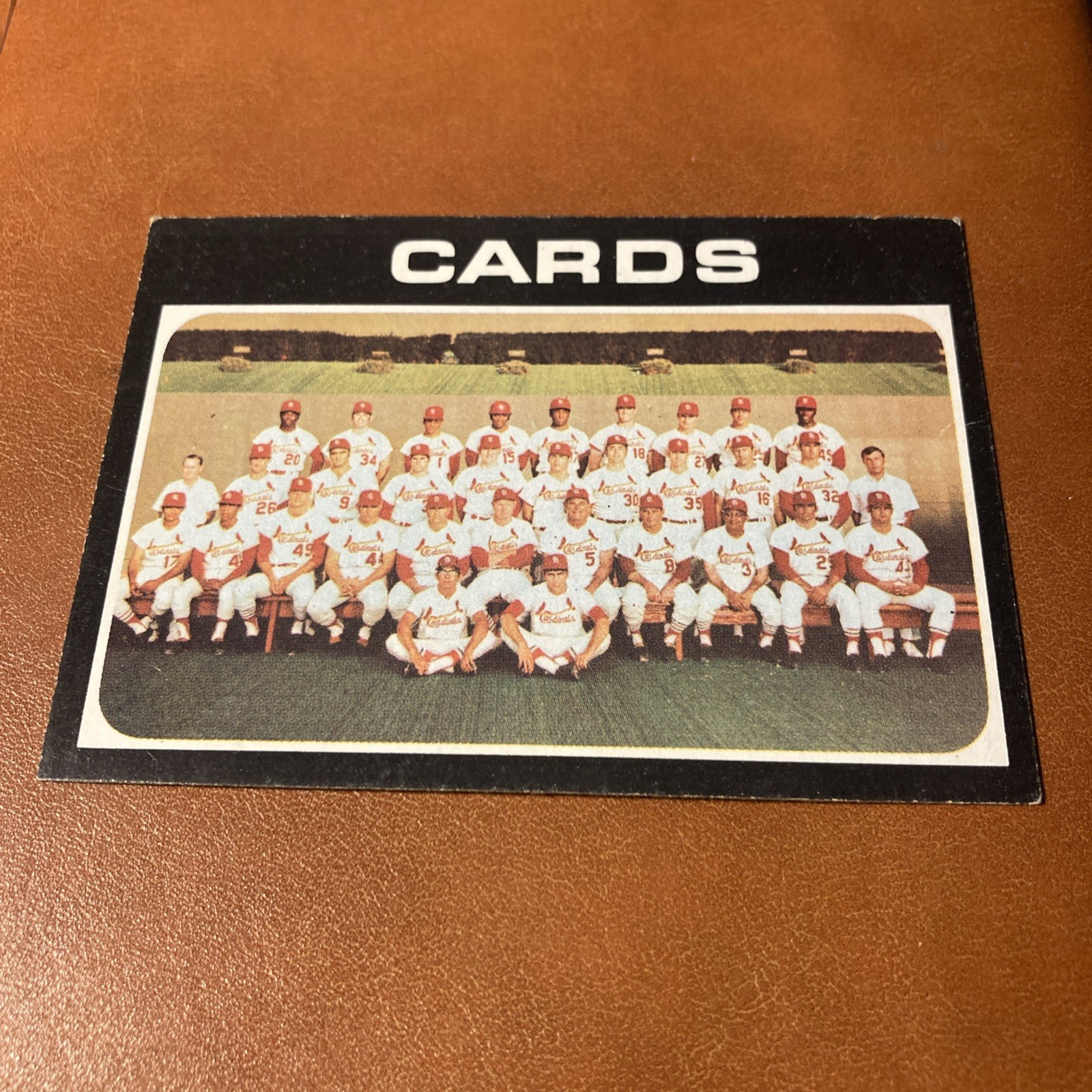 1971 Topps St. Louis Cardinals CARDS 308 Team Records Baseball Card Vintage Used