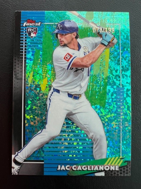 JAC CAGLIANONE 2026 Topps Finest #1 Common Aqua Mini-Diamond /199 KC Royals
