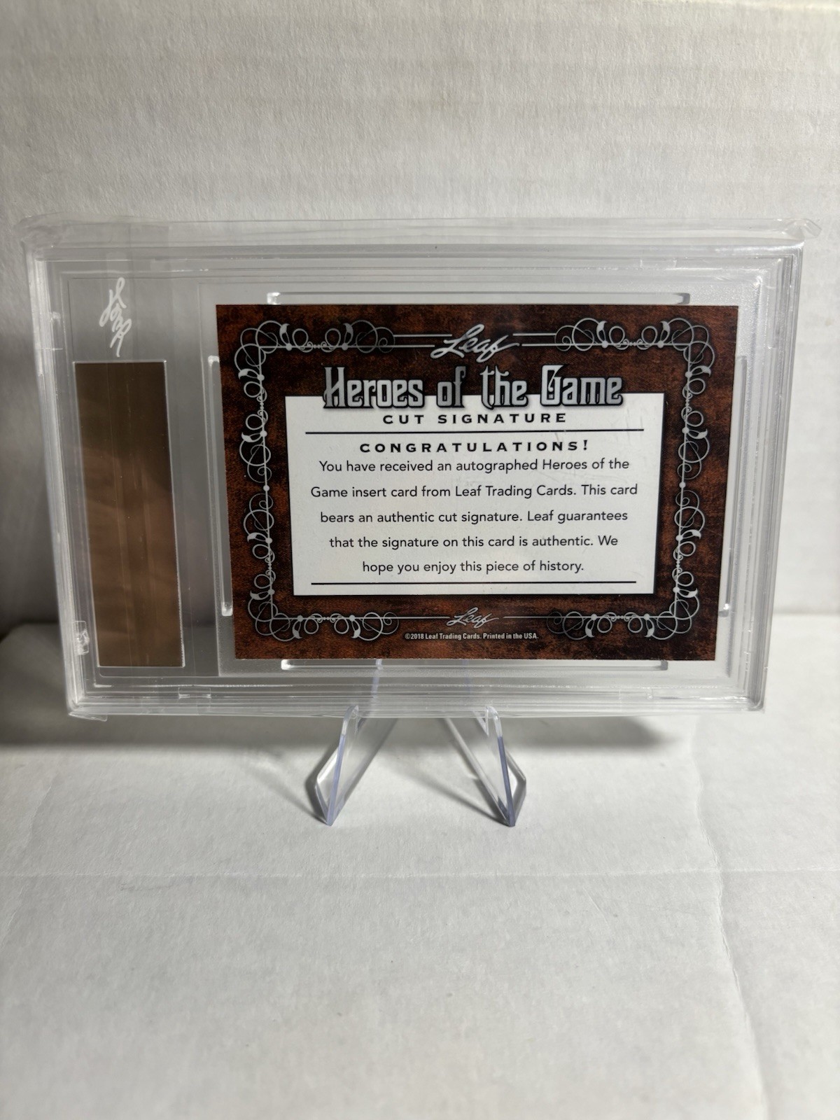 Leaf 2018 Heroes of the Game Isiah Thomas Cut Signature Auto HOF Pistons