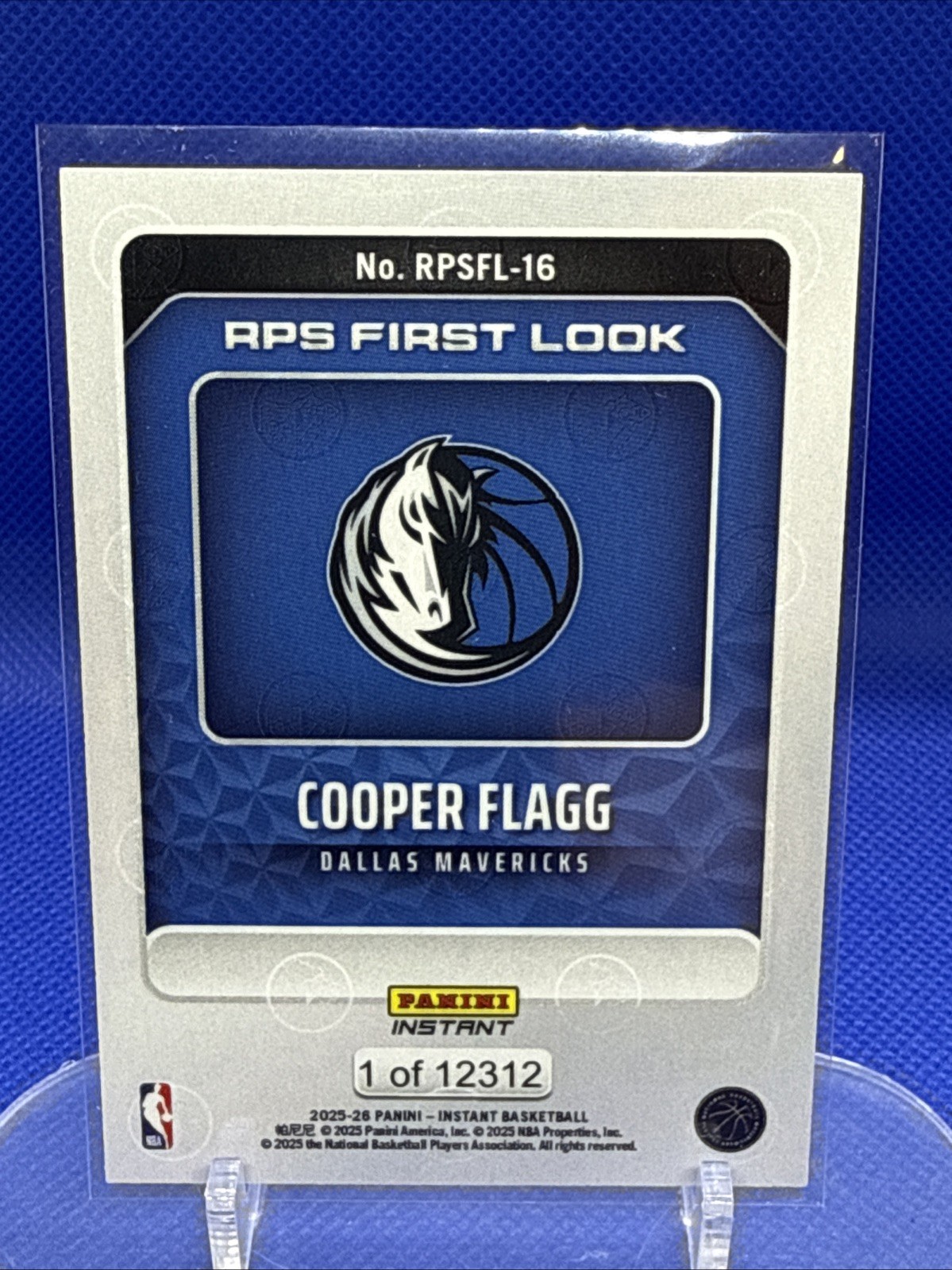 Cooper Flagg 2025-26 Panini Instant RPS First Look #RPSFL-16 Dallas RC (D)