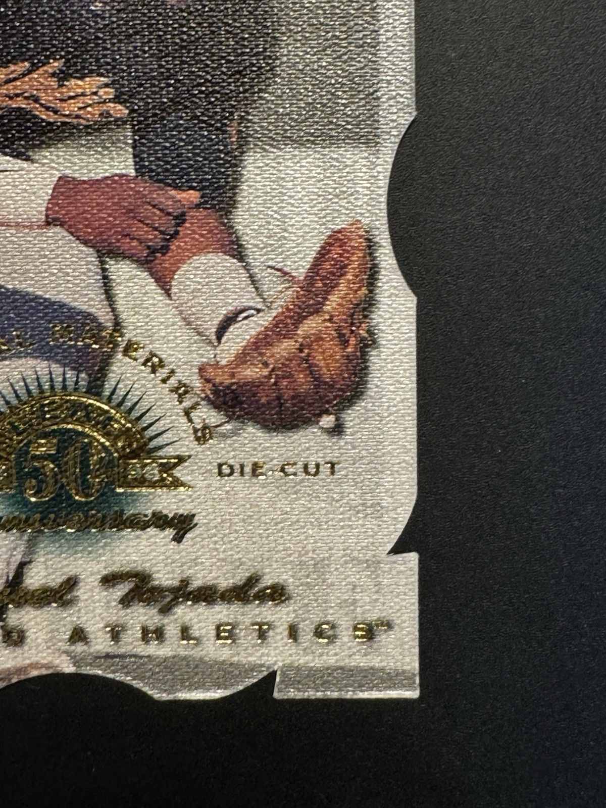 Ultra Rare 1998 Leaf Fractal Materials Z-Axis Die Cut Miguel Tejada #13/20 A’s