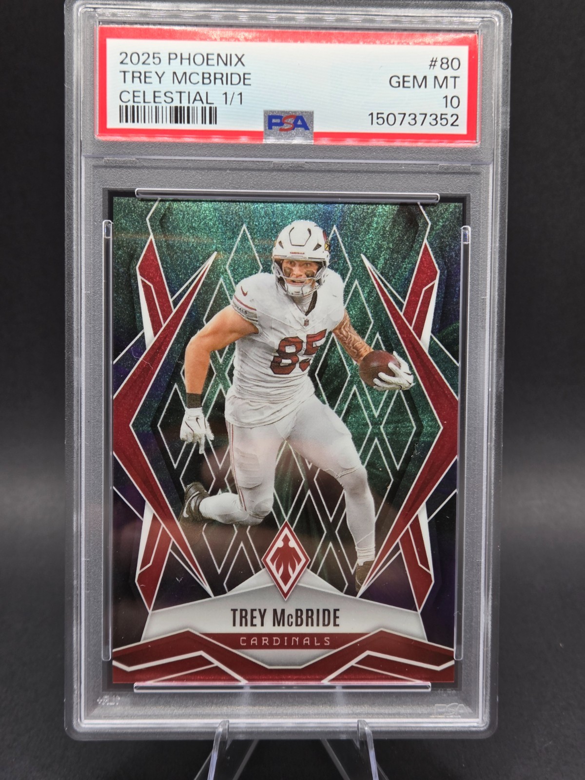 2025 Panini Phoenix – Rookies Trey McBride #153 Celestial /1 (RC) Cardinals