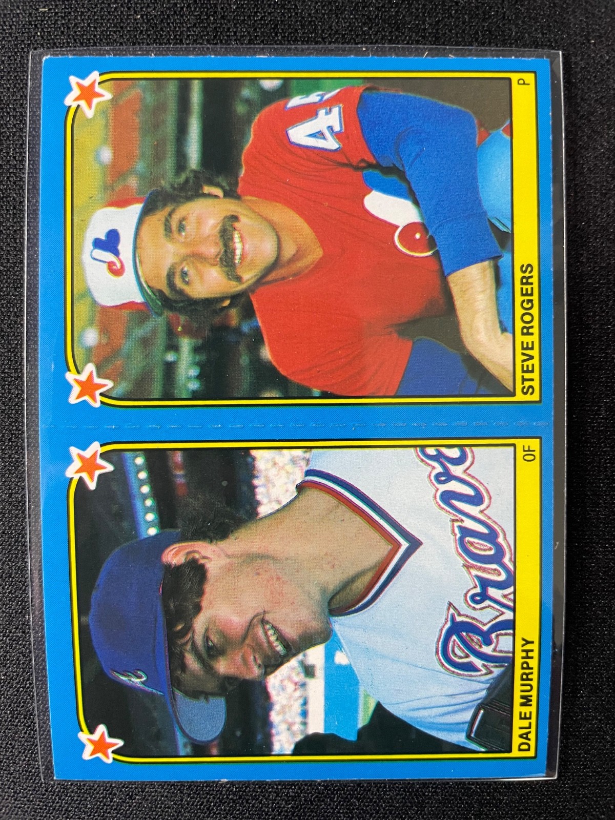 1983 Fleer Stickers #260 Steve Rogers (Expos)/#90 Dale Murphy (Braves)!!!