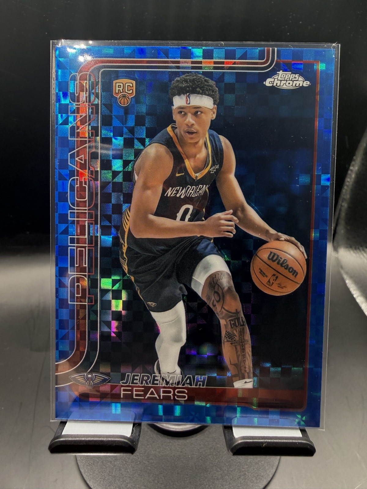 2025-26 Topps Chrome – Jeremiah Fears #257 Blue X-Fractor (RC)