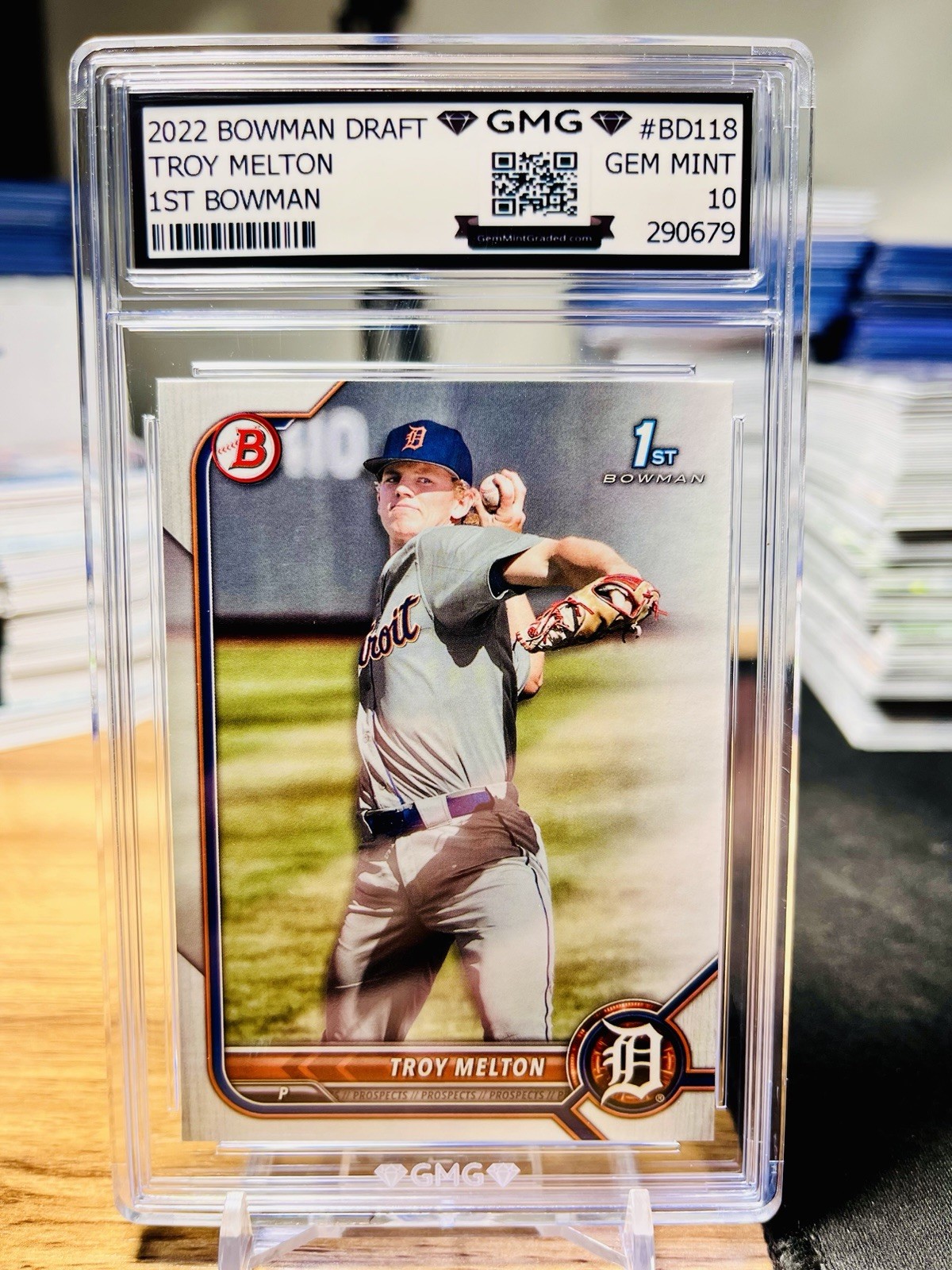 2022 Bowman Draft Troy Melton 1st Bowman GMG Graded 10 Gem Mint 💎 RC Rookie