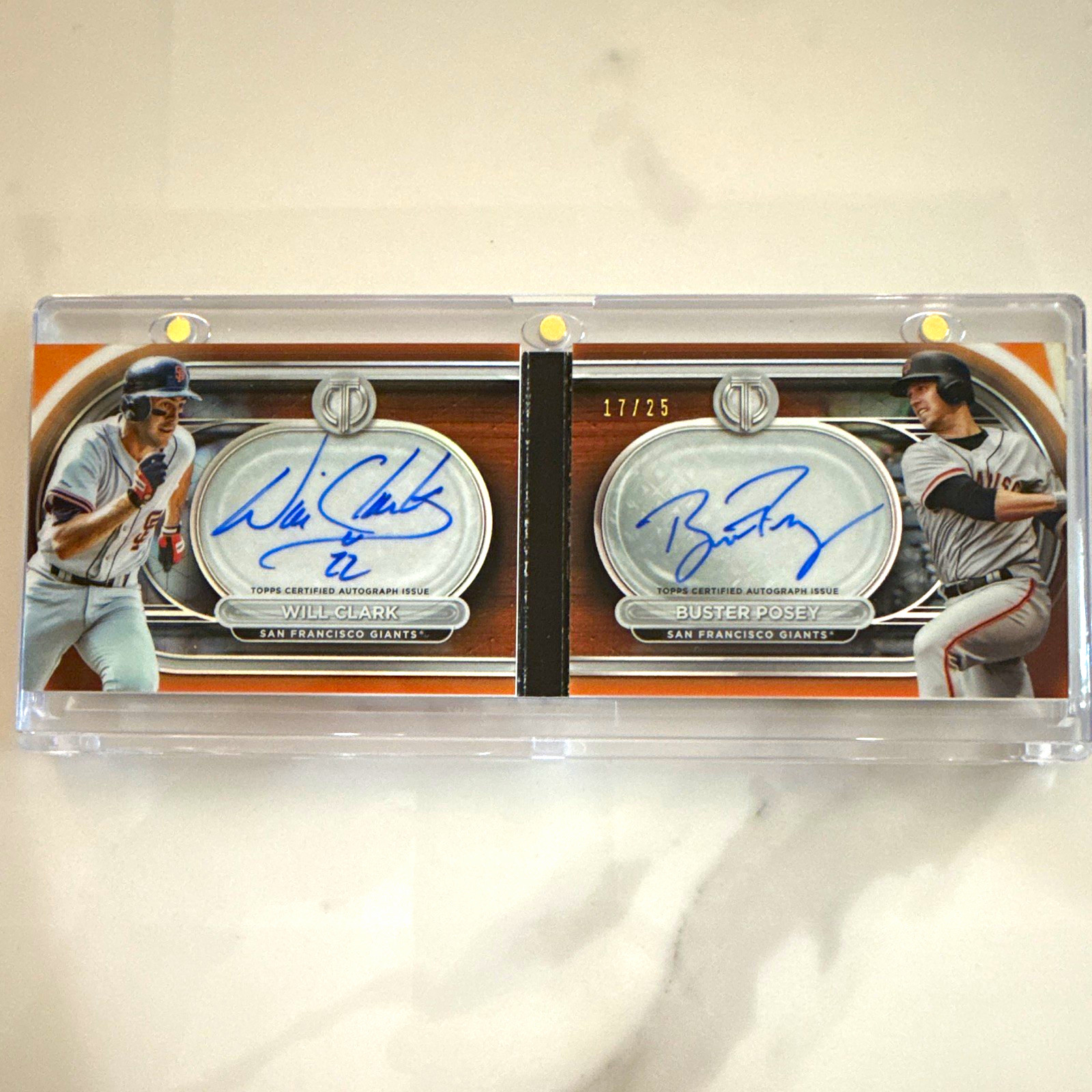 Topps 2024 Tribute Posey/Will Clark Tribute Tandem Autograph Book TTBA-CPO /25