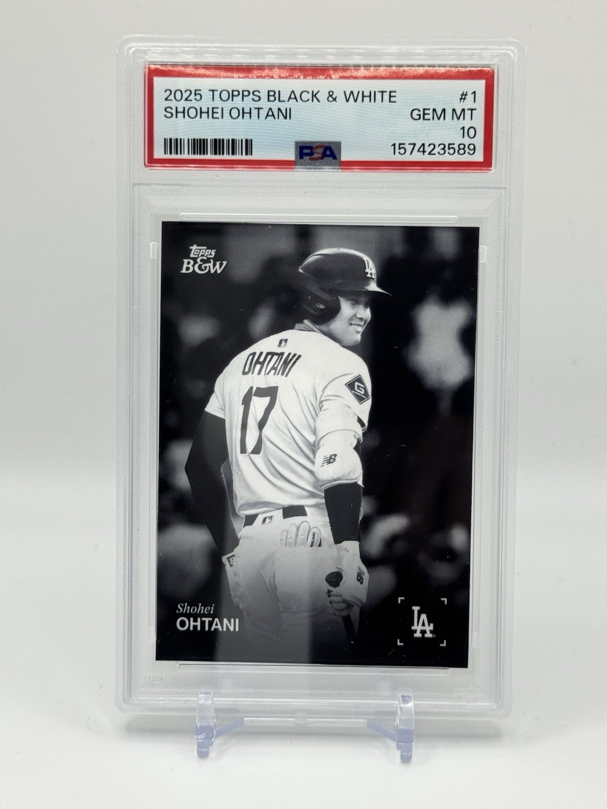 2025 Topps Black & White #1 SHOHEI OHTANI Base PSA 10 Dodgers
