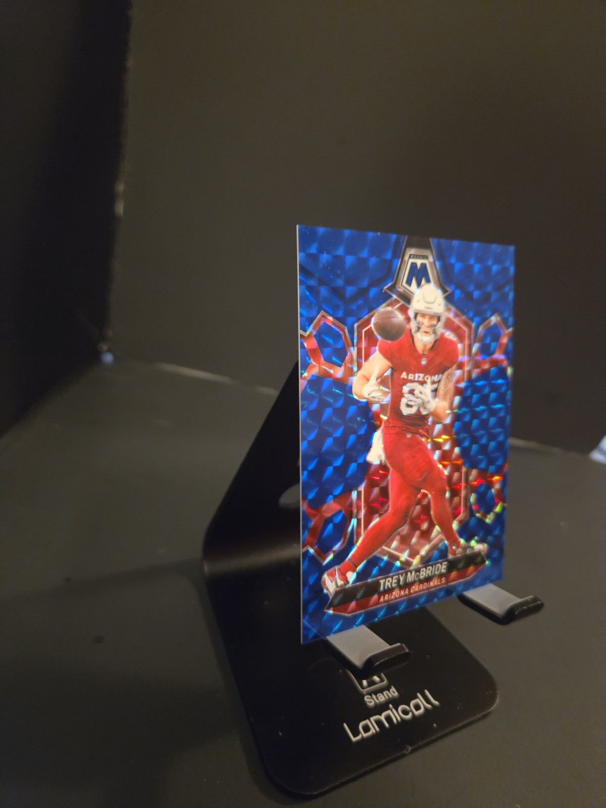 /99 Panini Mosaic – Trey McBride #5 Blue Mosaic Prizm 2024 Cardinals Football!