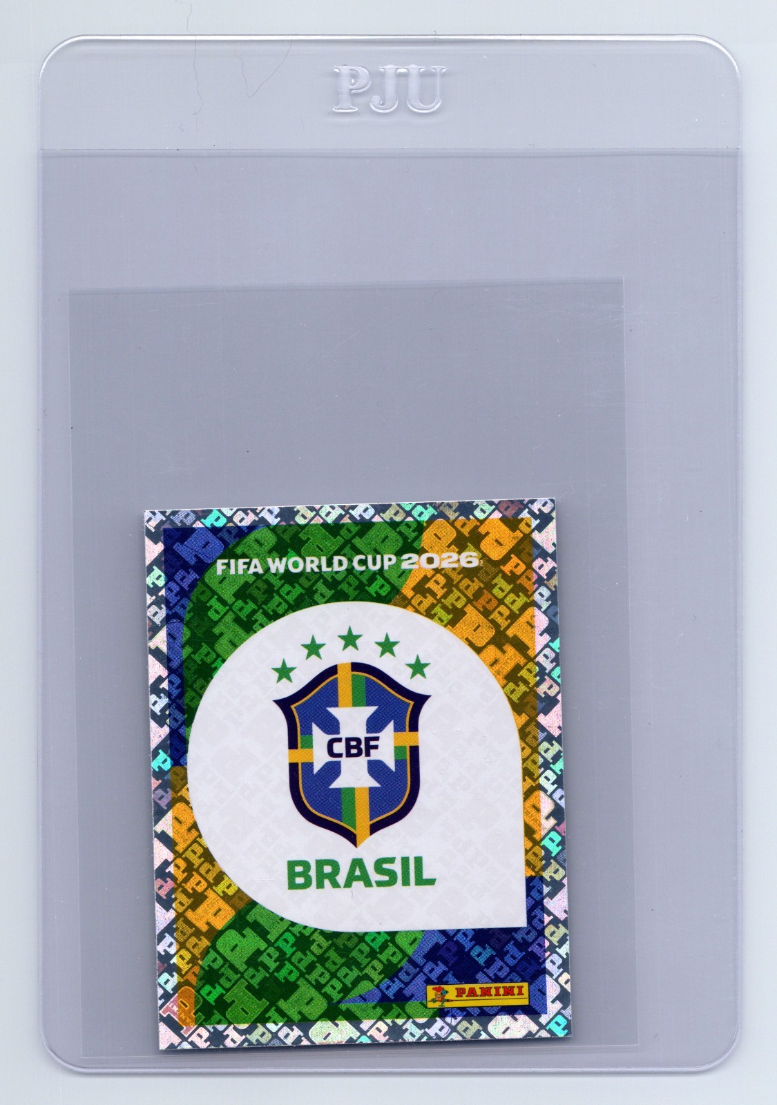 Panini FIFA World Cup 2026 Brazil Team Logo BRA 1 Parallel Holo Sticker