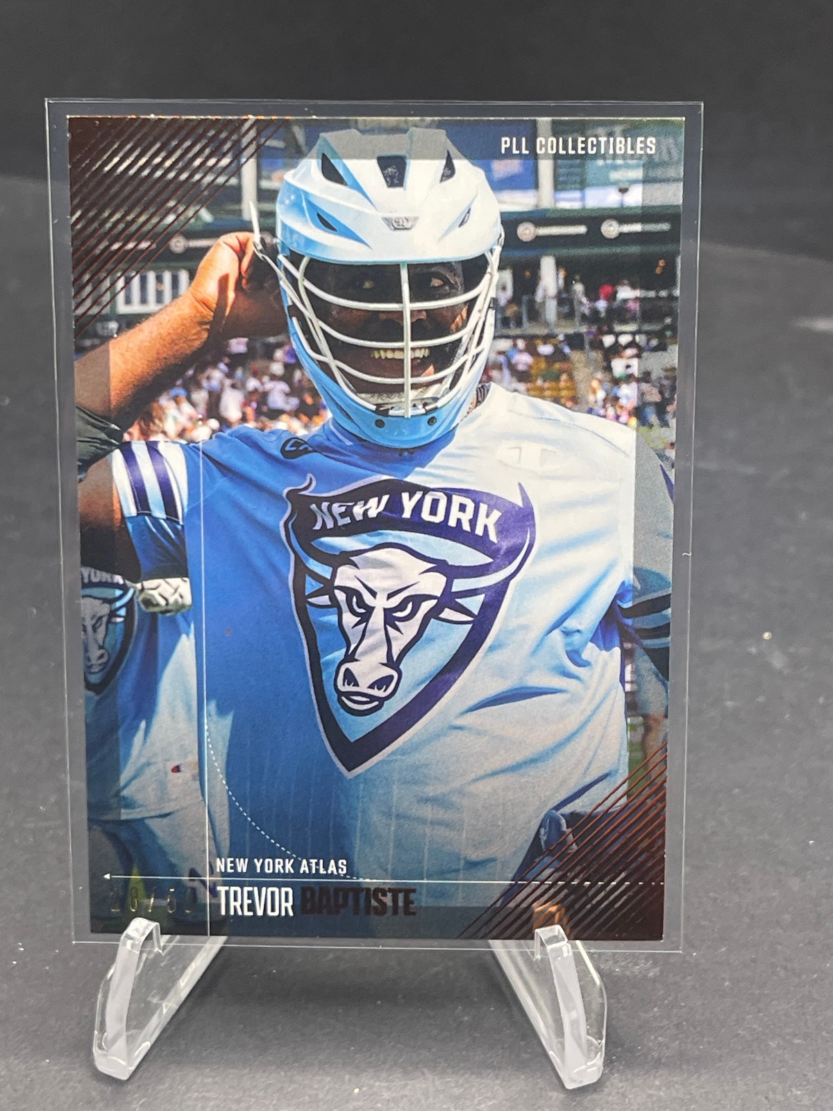 2026 PLL FIELDSIDE II TREVOR BAPTISTE ORANGE FOIL STAMPED #05, SN 28/50 SSP FOGO