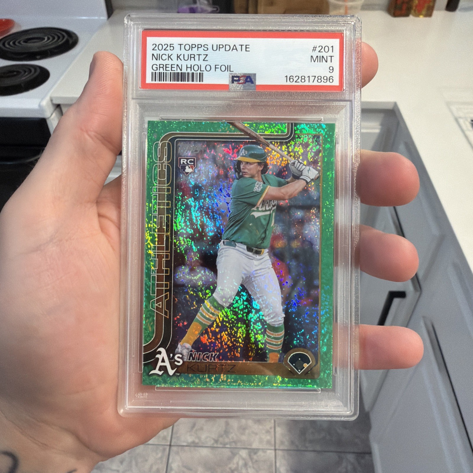 Nick Kurtz RC 2025 Topps Update #US201 Green Holo Foil /99 RC Color Match POP 2