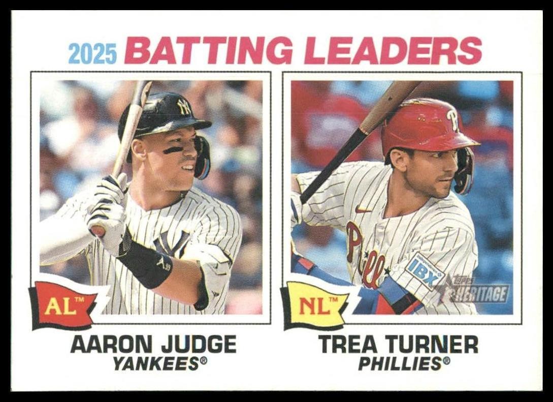 2026 Topps Heritage #1 Batting Leaders Judge and Turner