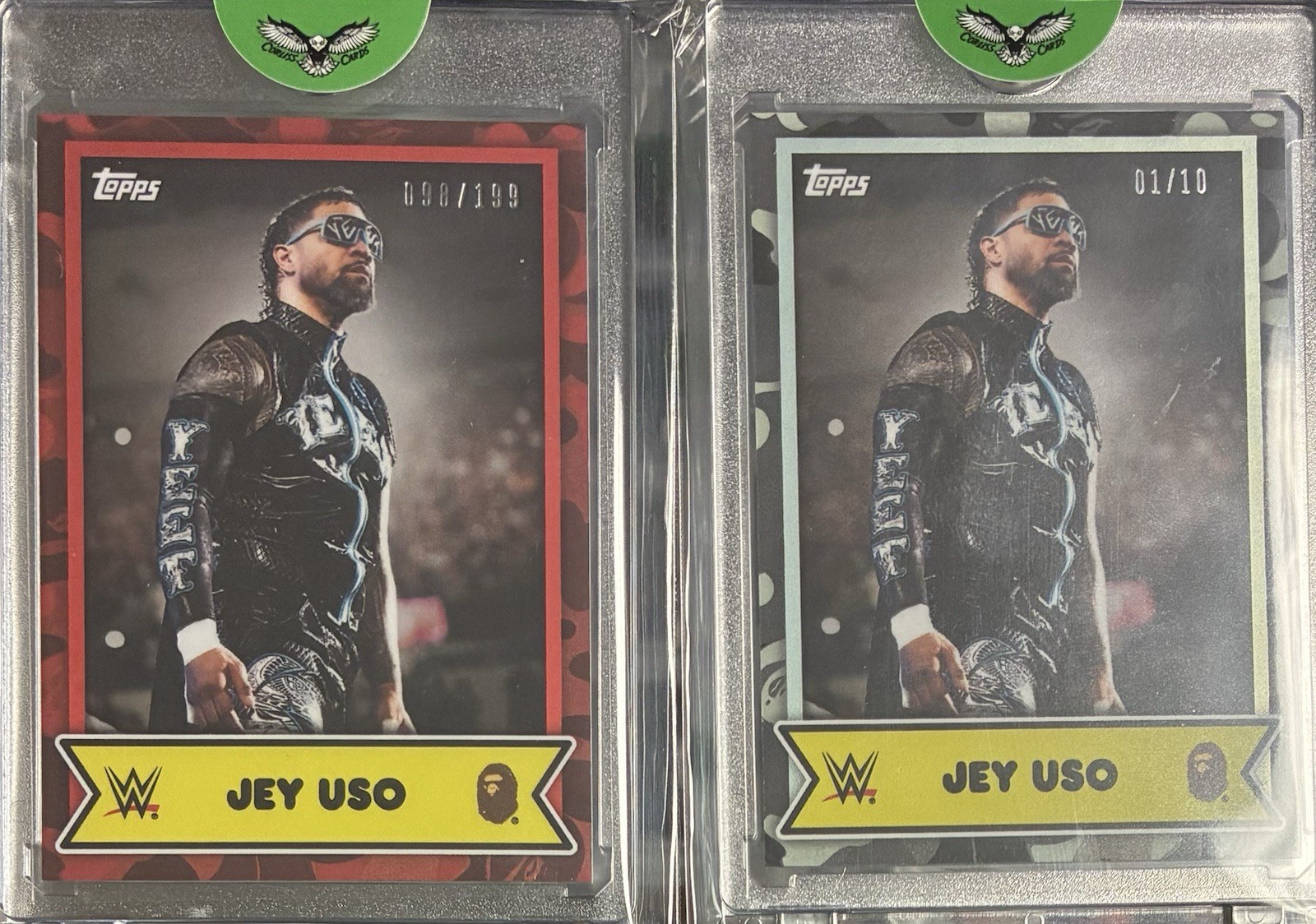 Jey Uso 2025 Topps WWE X Bape #1/10 Black Camo SSP + #/199 Red Camo No.31