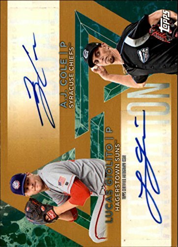 2015 Topps Pro Debut Affiliation Autograph A.J. Cole Lucas Giolito RC AUTO 5/35