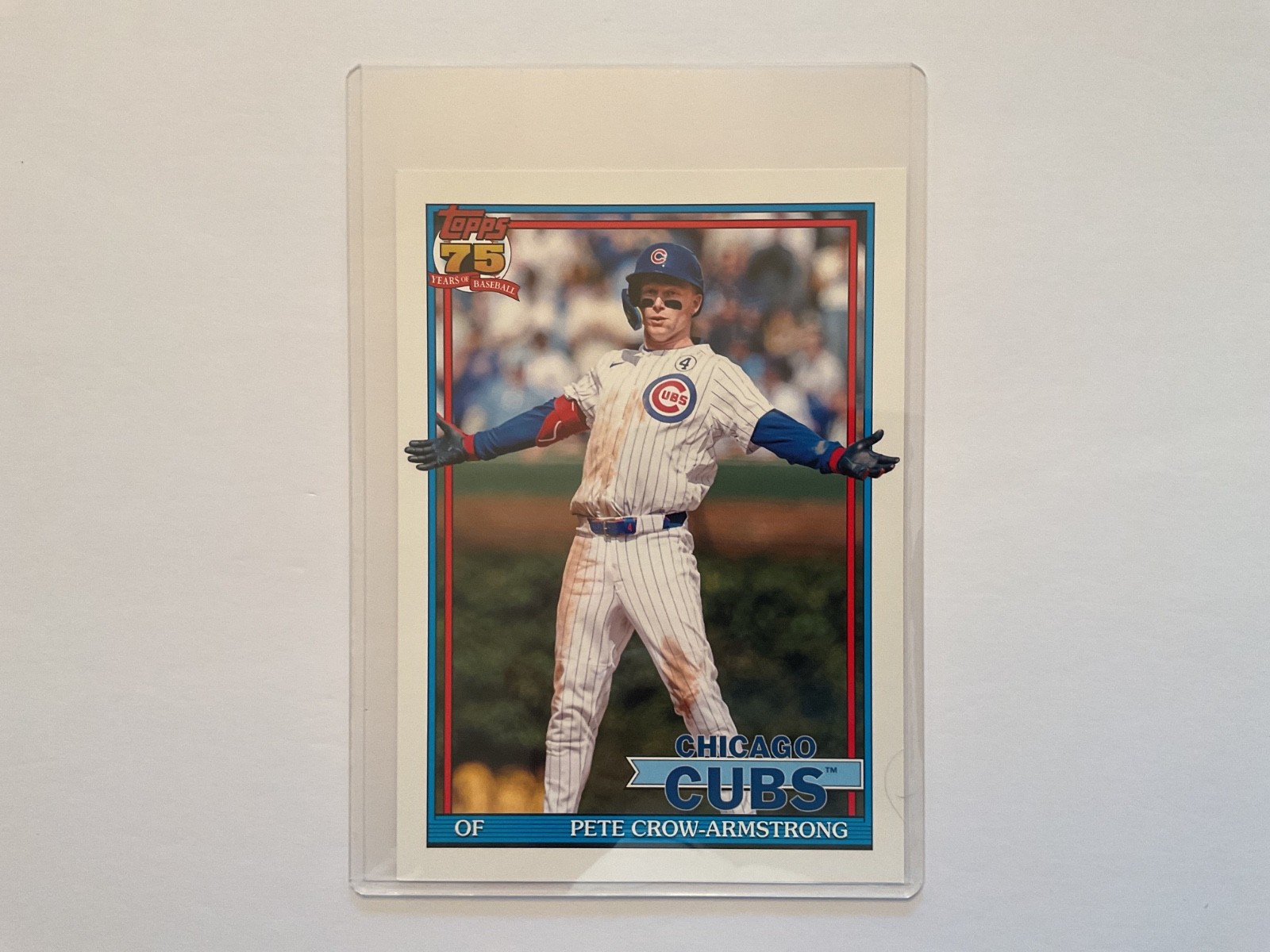 Pete Crow-Armstrong 2026 Topps Series 2 Oversized 75 Years Card # 910-8 Cubs