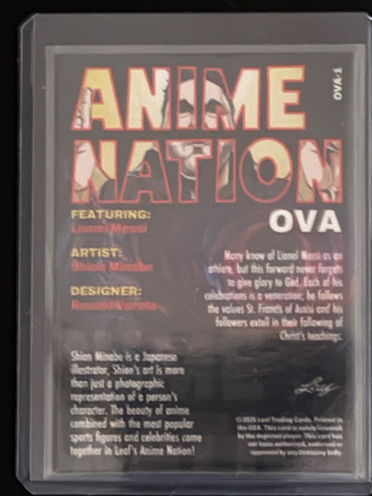 2026 Leaf Anime Nation OVA Lionel Messi SSP Shion Minabe Artist
