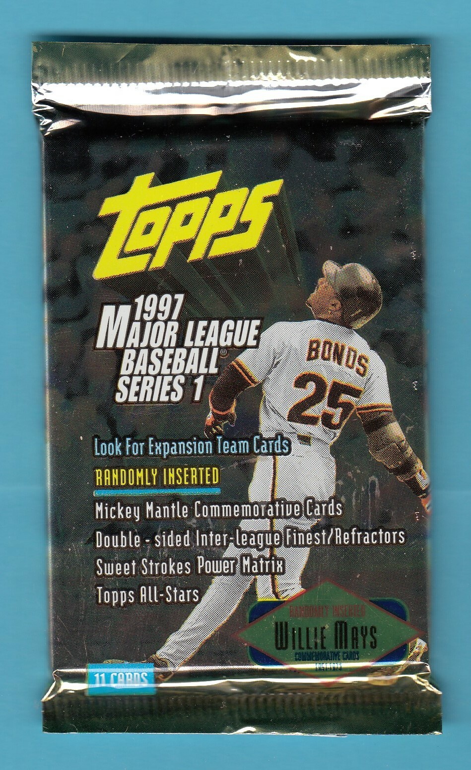 1997 Topps Series # 1 Baseball 11 card Unopened Pack — 2 pack lot