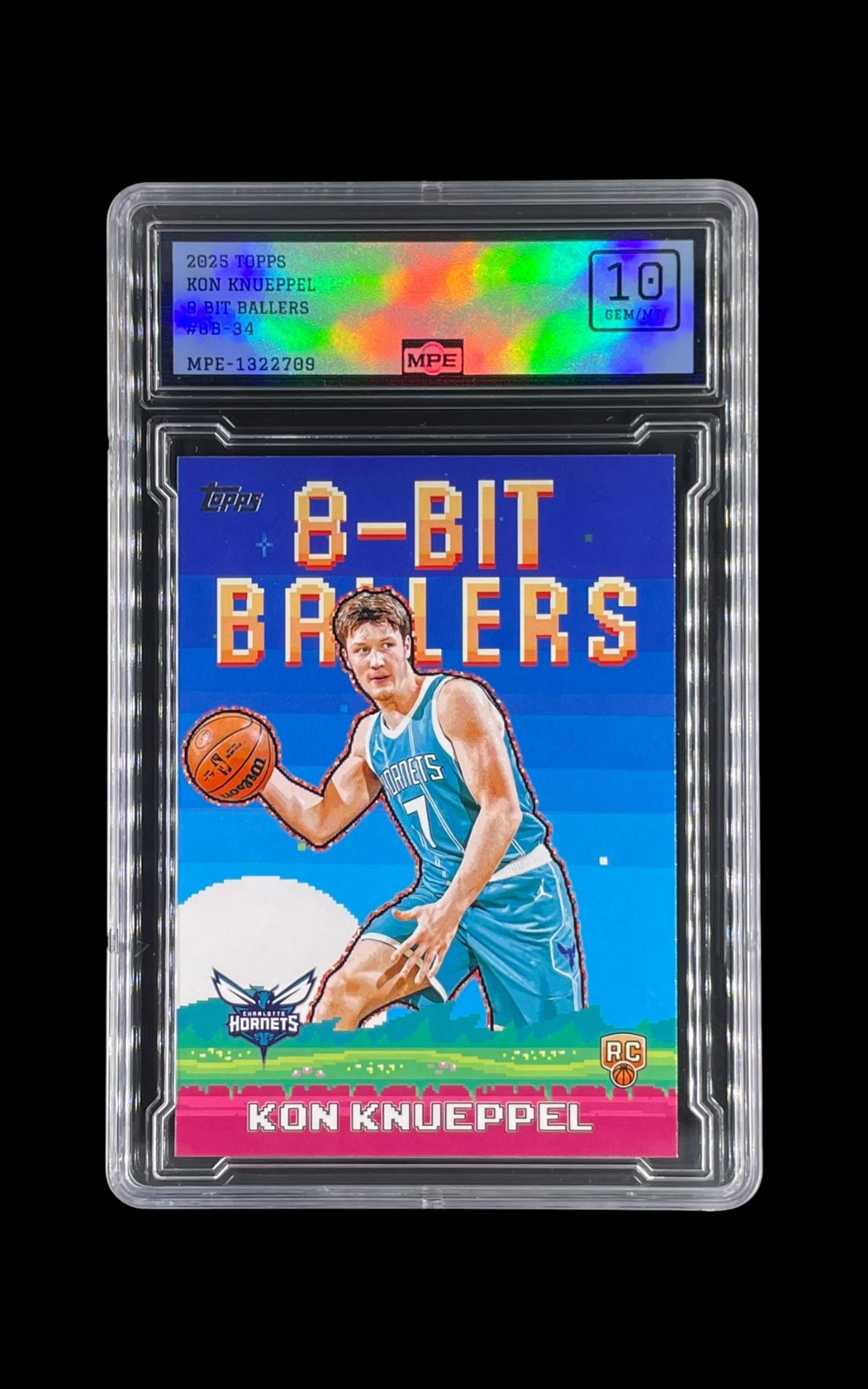 KON KNUEPPEL 2025-26 Topps 8-Bit Ballers RC Rookie #8B-34 MPE 10 GEM MT Hornets