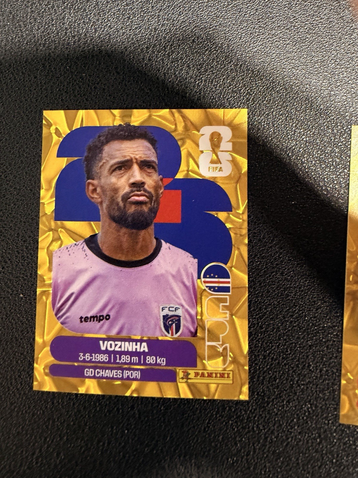 CAPE VERDE Panini FIFA World Cup 2026 Gold Crumple Stickers – YOU PICK – A-Z