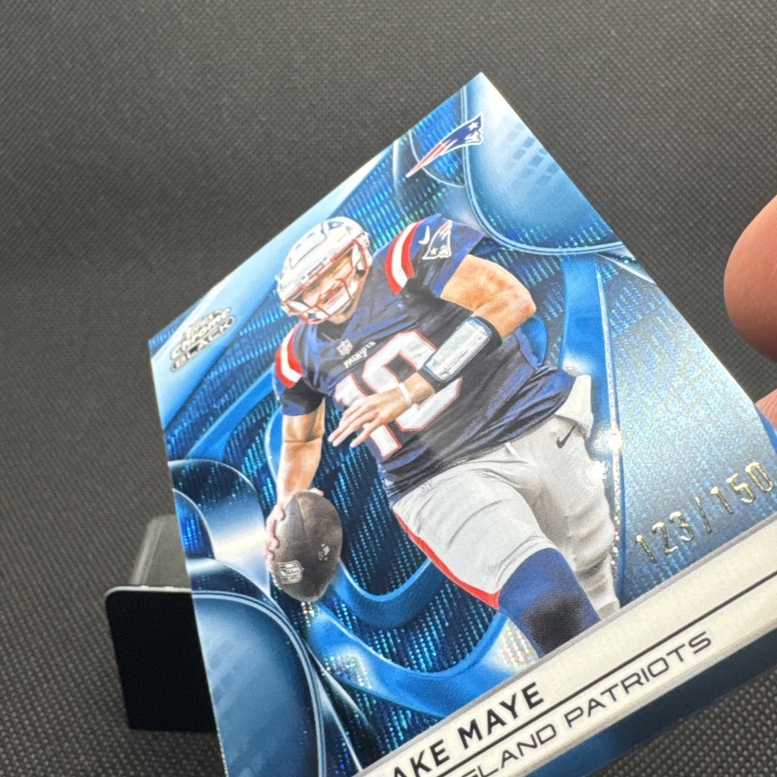 2025 Topps Chrome Black Drake Maye #69 Blue Wave /150