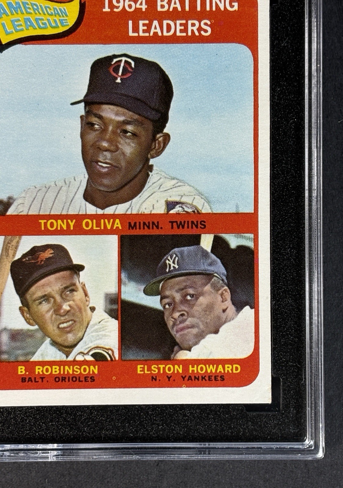 1965 Topps AL Batting Leaders #1 Robinson Oliva Howard SGC 5 EX