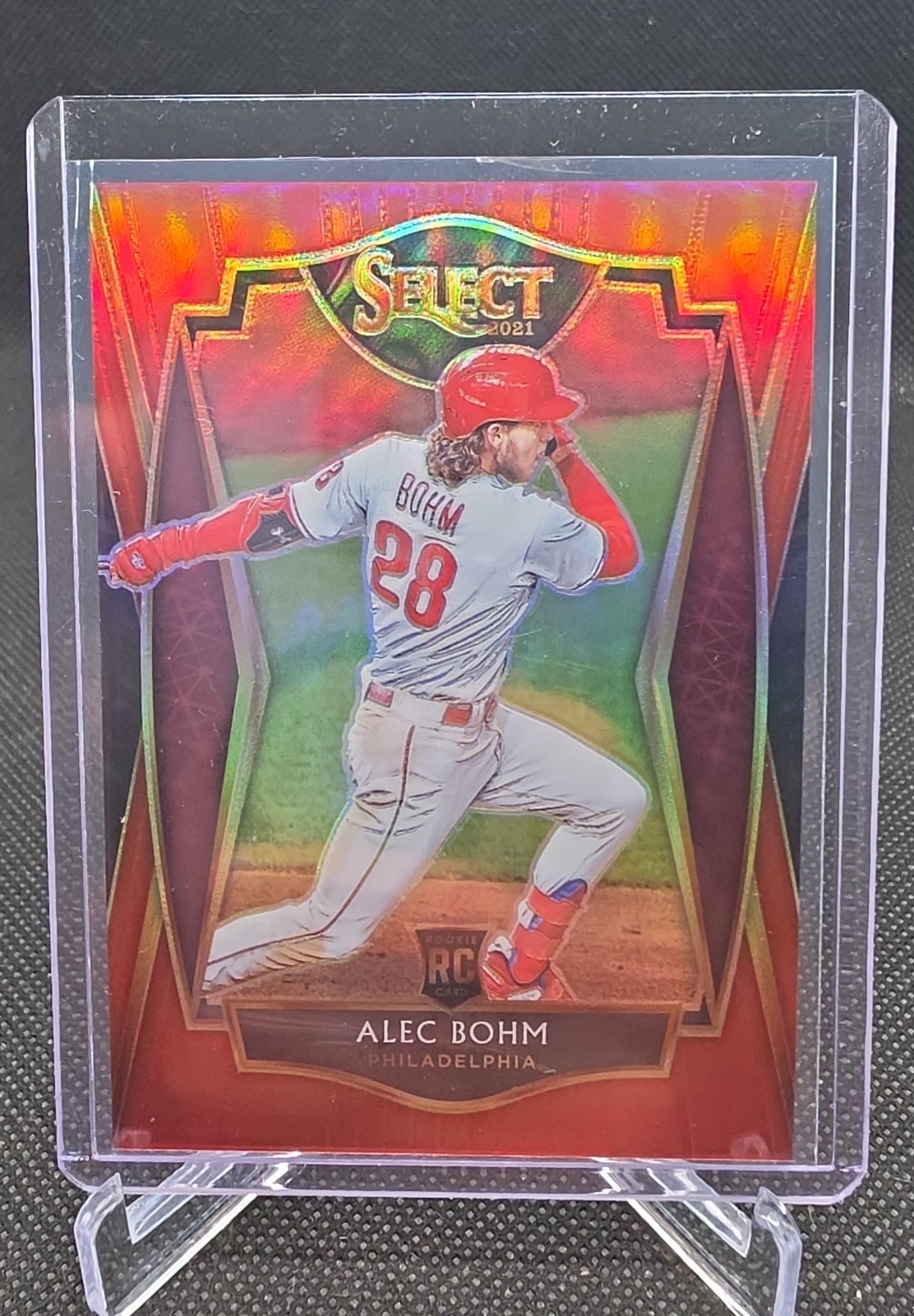 2021 Panini Select – Premier Alec Bohm #103 Red Prizm /199 (RC)