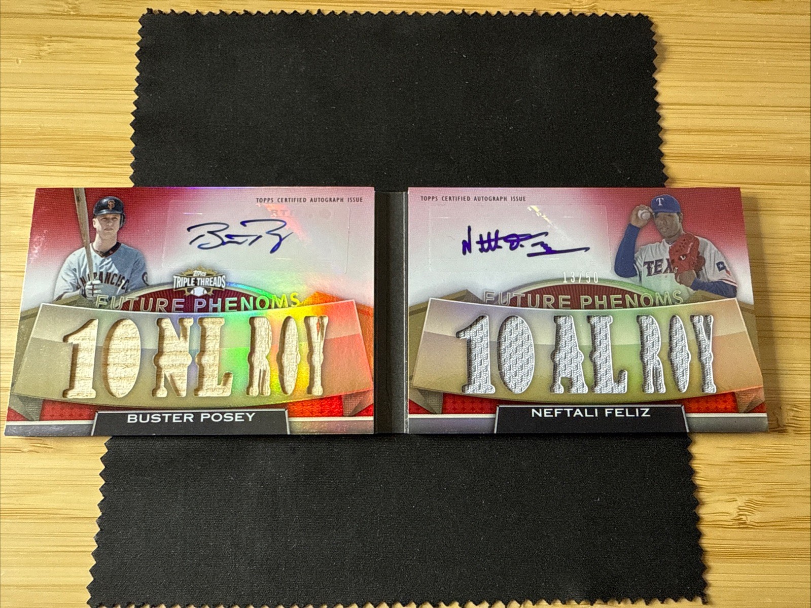 2011 Topps Triple Threads Buster Posey/Feliz Future Phenoms Auto Relic Booklet