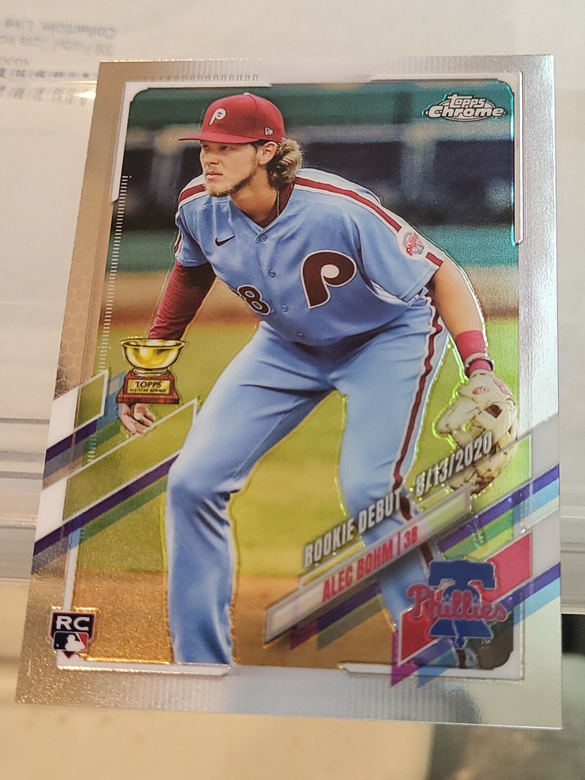 ALEC BOHM RC 2021 TOPPS CHROME UPDATE ROOKIE #USC17 PHILLIES