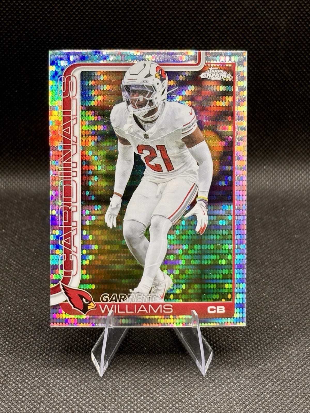 Garrett Williams Pulsar Refractor 2025 Topps Chrome #6 Arizona Cardinals