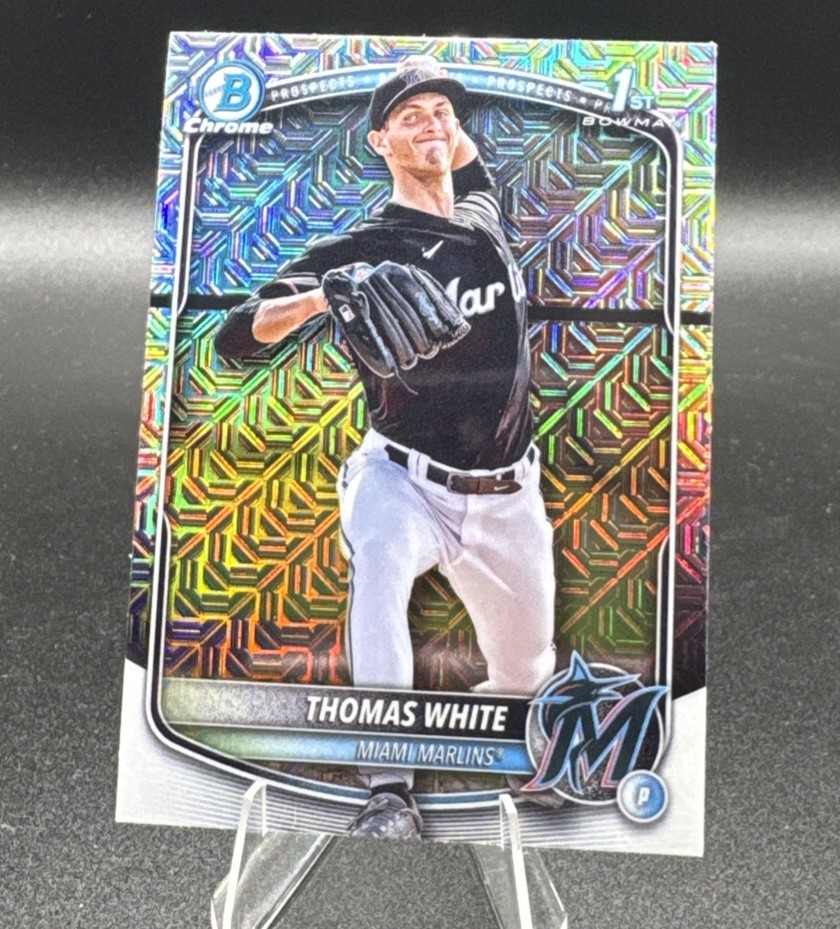 2025 Bowman – Chrome Prospects Thomas White #BCP-69 Mojo Refractor 1st Bowman