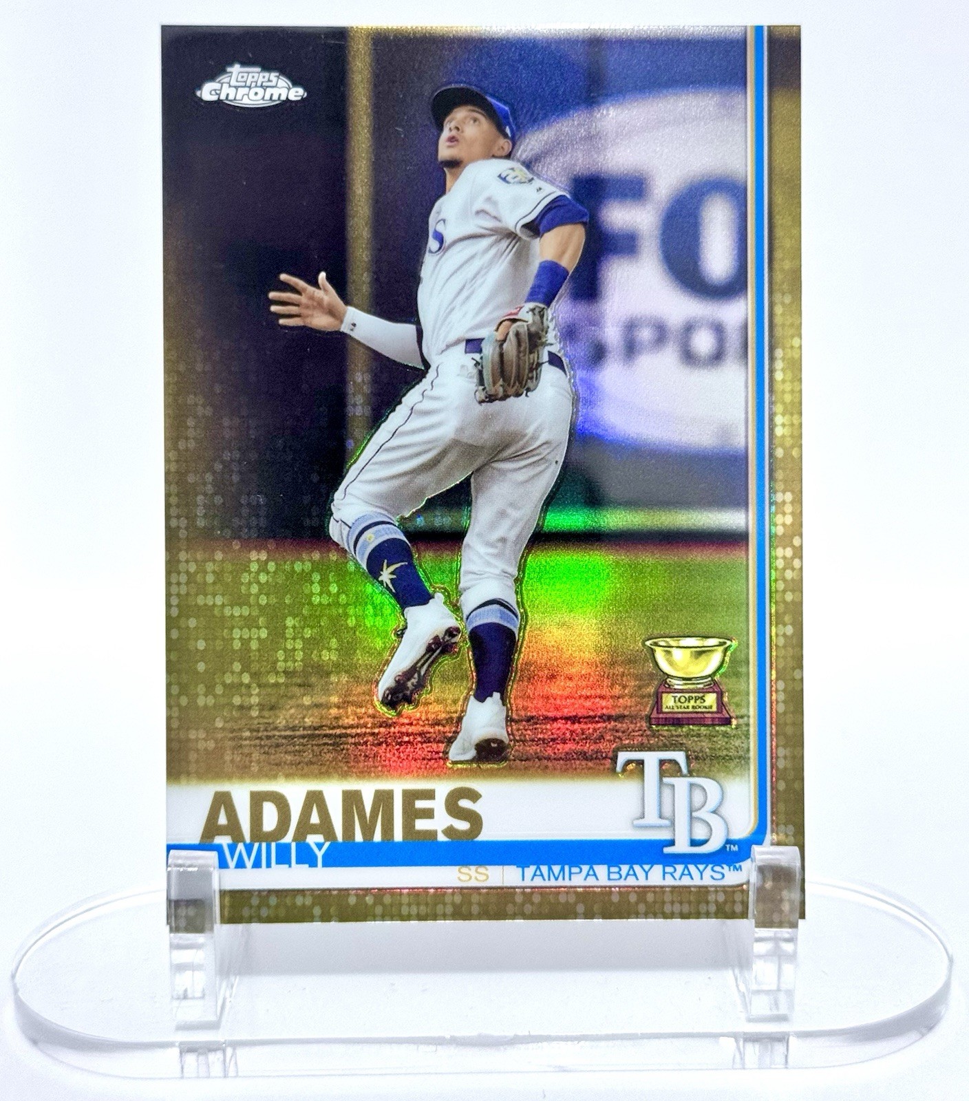 2019 Topps Chrome Willy Adames /50 Gold Refractor Rookie Cup #179 Rays Giants