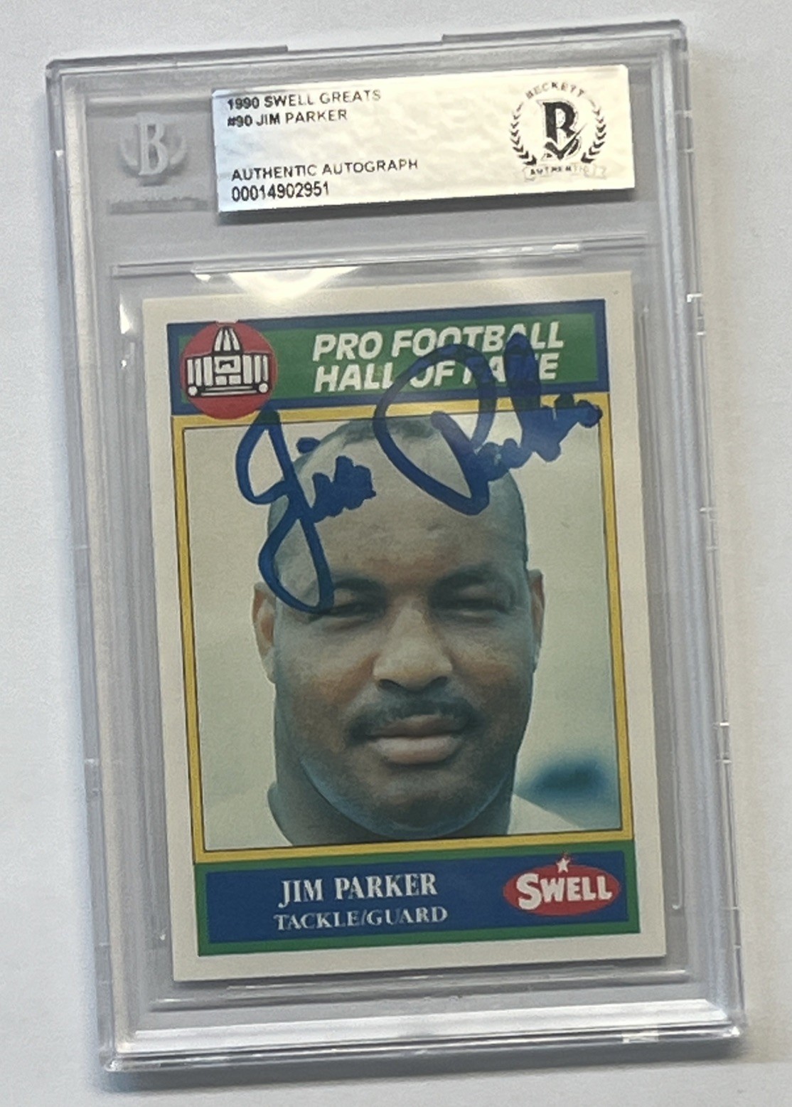 1990 Swell Pro Football Hall of Fame – Jim Parker #90 AUTOGRAPHED