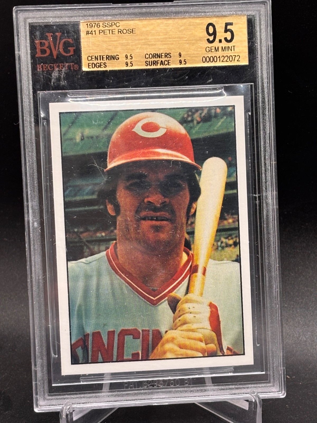 1975 SSPC #41 Pete Rose Beckett BVG 9.5 GEM-MINT Cincinatti Reds