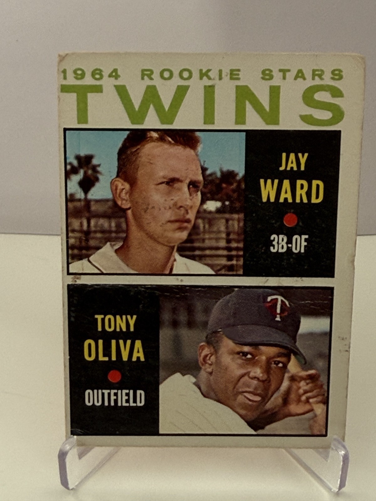 1964 Topps #116 Minnesota Twins RC – Tony Oliva & Jay Ward Low Grade VG