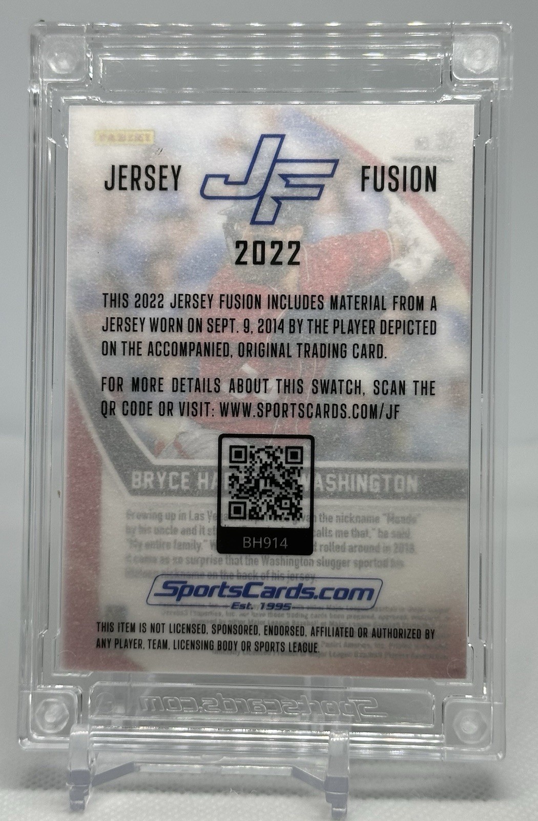 2022 Jersey Fusion Bryce Harper Game Worn Three Color Patch /10