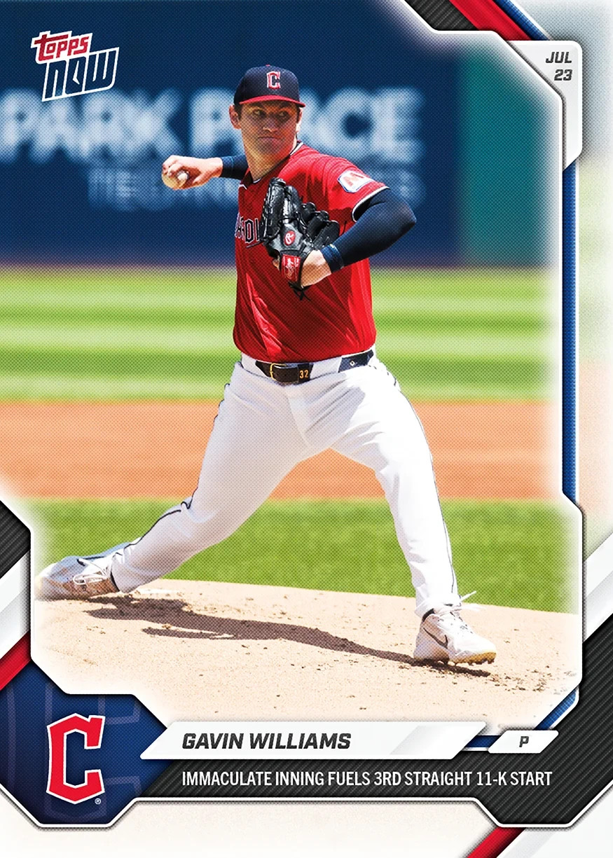 Gavin Williams 11 Ks Immaculate Inning – 2026 MLB Topps NOW – Card 481 Presale