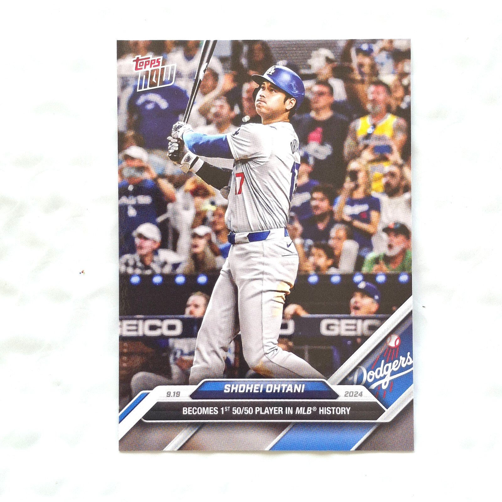 2024 Topps Now 1st 50/50 Player In MLB History – Shohei Ohtani Nice Card # 722