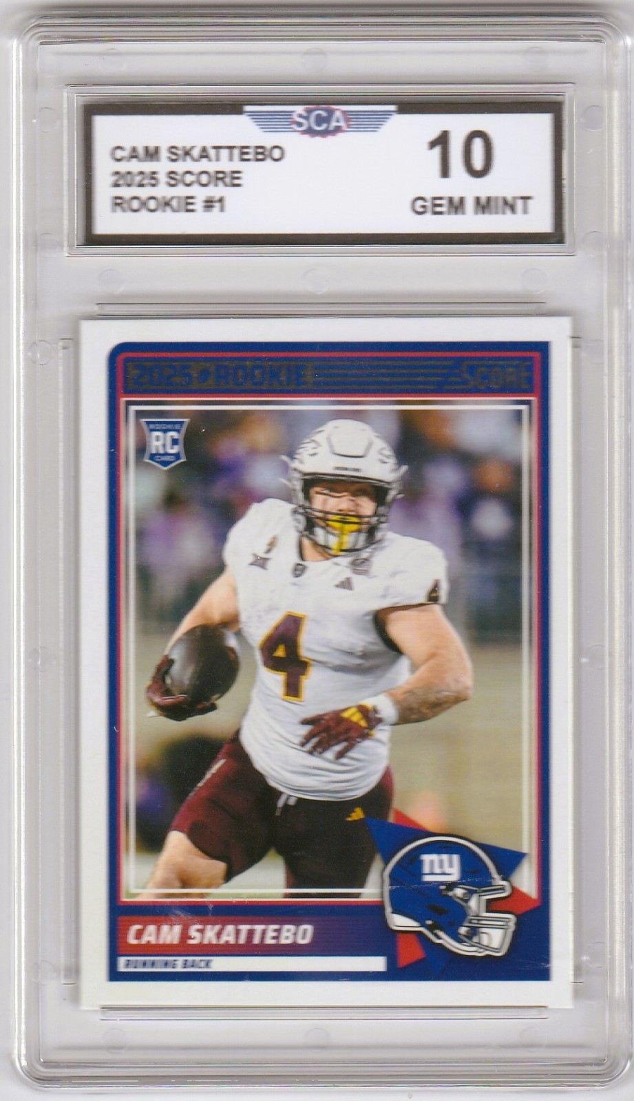 2025 SCORE CAM SKATTEBO ROOKIE CARD NEW YORK GIANTS RUNNING BACK
