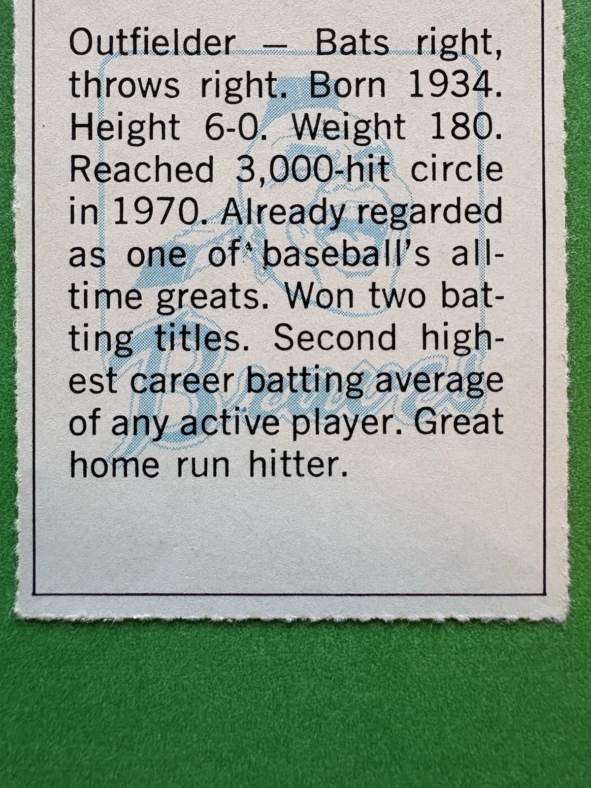 1971 Dell MLB Stamps – All-Stars Hank Aaron